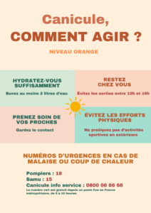 affiche canicule illustratif coloré