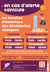 affiche horaires deux déchèteries canicule plan de travail 1