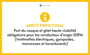 arrêté préfectoral port du casque trottinettes